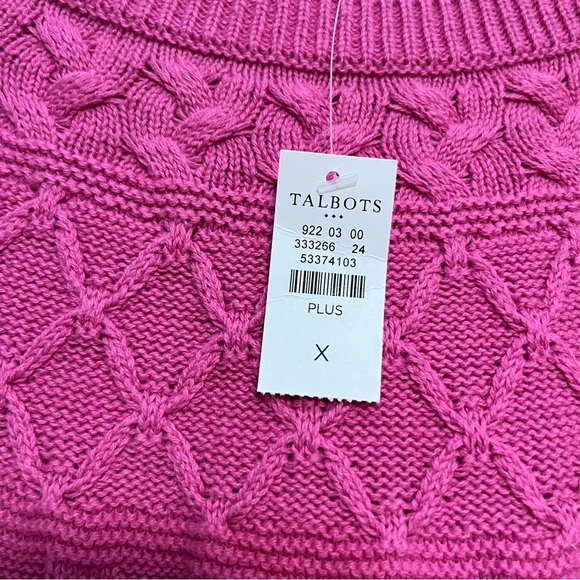 Talbots Plus Pink Sweater Size X NWT - Picture 2 of 8